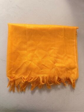 Bright Orange / Yellow Fringe Scarf
